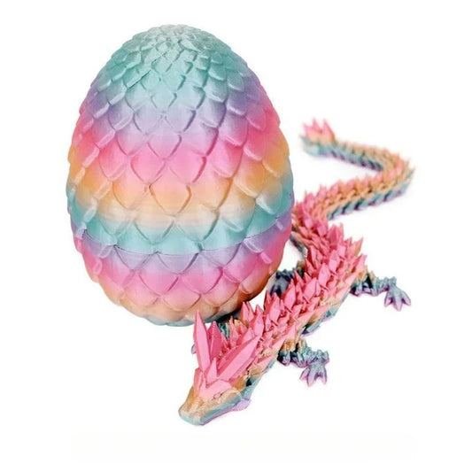 1/2PCS 3D Printed Dragon Egg with Full Articulated Dragon – Movable Desktop Toy & Collectible Ornament