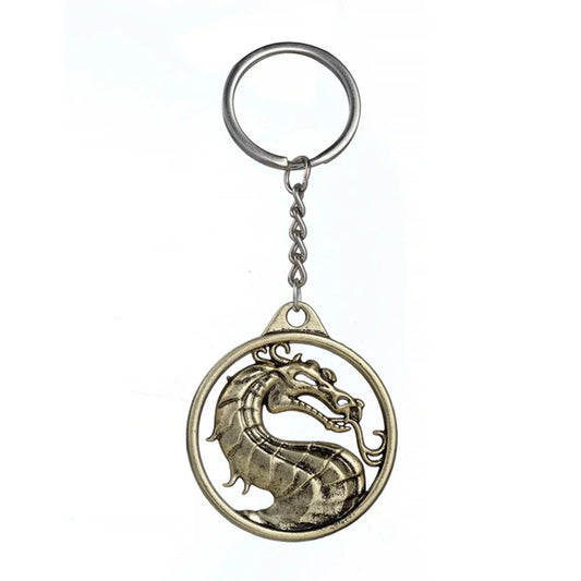Fashion Vintage Charm Mortal Kombat Keychain – Dragon Totem Alloy Keyring Holder | Gift for Men, Car Key Accessories