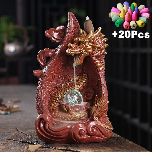 LED Dragon Backflow Incense Holder