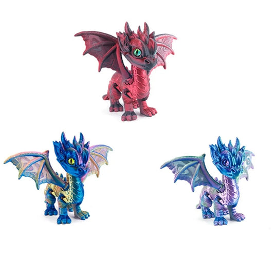 3D Printed Articulated Demon Dragon – Dragon Fidget Toy & Desktop Ornament Figurine