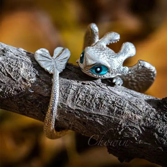 New Gothic Punk Dragon Ring