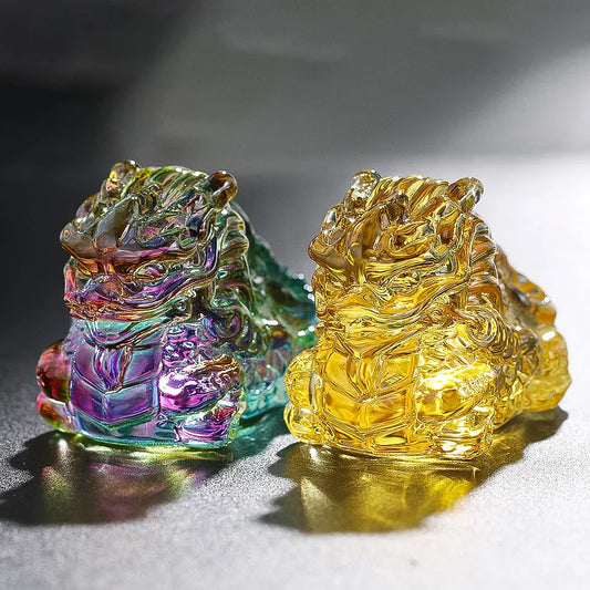Crystal Dragon Figurine Miniature – Feng Shui Chinese Zodiac Collectible & Home Decor