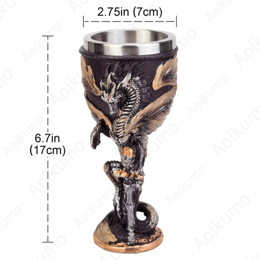 Creative Medieval Dragon Resin Goblet