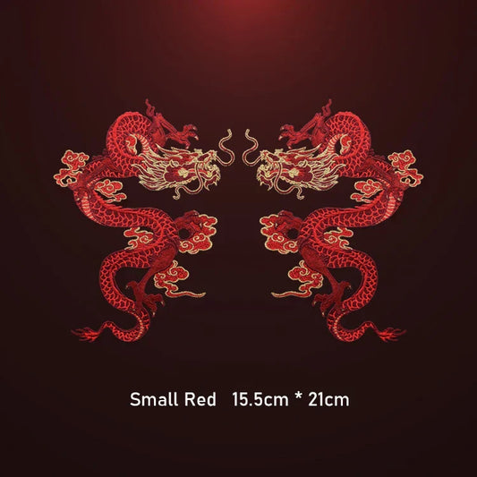 AHYONNIEX High-Quality Large Dragon Patches – DIY Embroidered Sew-On Fabric Stickers for Clothes