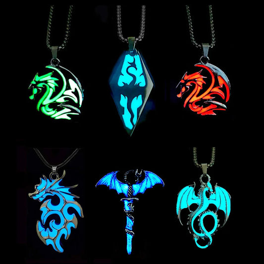Hip-Hop Rock Glowing Dragon Pendant