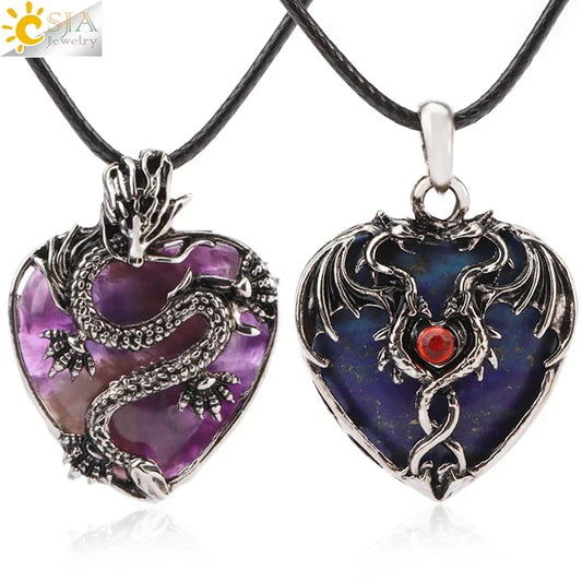 Double Dragon Necklace