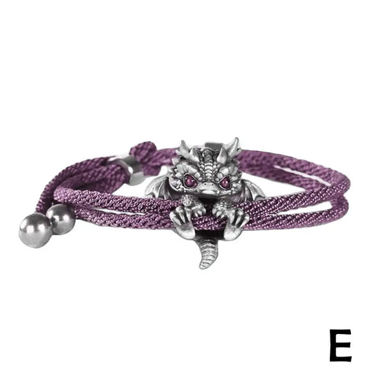 Vintage Red Rope Dragon Bracelet