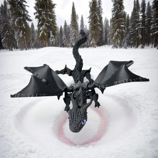 39.5Cm / 15.55In 3D Printed Dragon with Moveable Joints – Animal Model for Home & Desktop Decoration