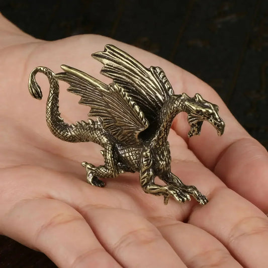 European Style Brass Dragon Desk Decoration