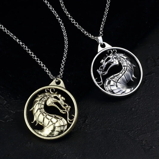 Fashion Vintage Charm Mortal Kombat Keychain – Dragon Totem Alloy Keyring Holder | Gift for Men, Car Key Accessories