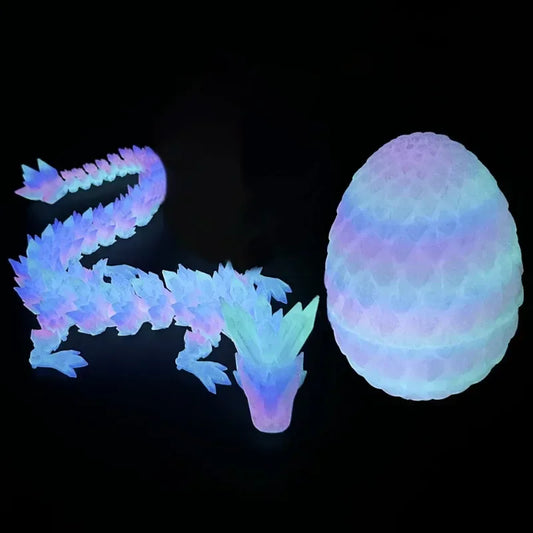 3D Printed Dragon Egg with Fully Articulated Dragon