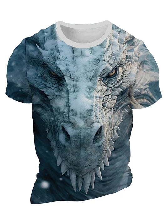 3D Dragon Print Men’s T-Shirt