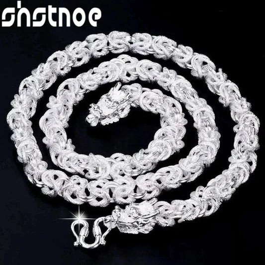 SHSTONE 925 Sterling Silver Dragon Necklace