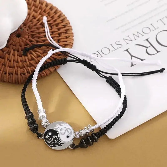 Fashion Yin Yang Dragon Couple Bracelet