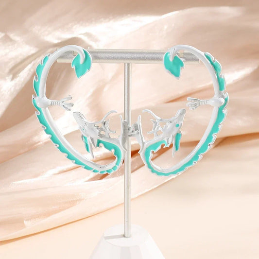Hip-Hop Punk Enamel Dragon Ear Cuffs